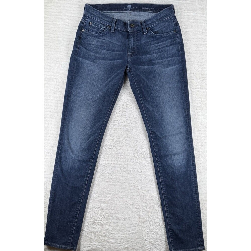 7 For All Mankind Roxanne Slim Fit Jeans Dark Wash Women Size 29 Inseam 32”
